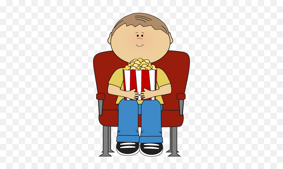 Popcorn Clipart Film - Boy In Movie Theater Emoji,Popcorn Clipart