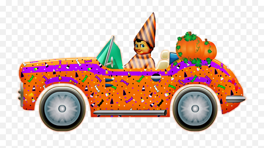 Halloween Town Car Clip Art 1 Emoji,Town Clipart