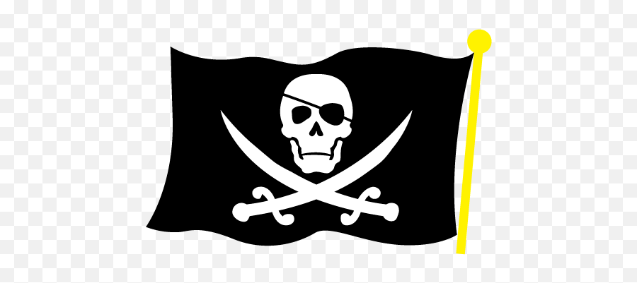 Vector Pirate Flag Clip Art - Pirate Flag Clipart Emoji,Flag Clipart