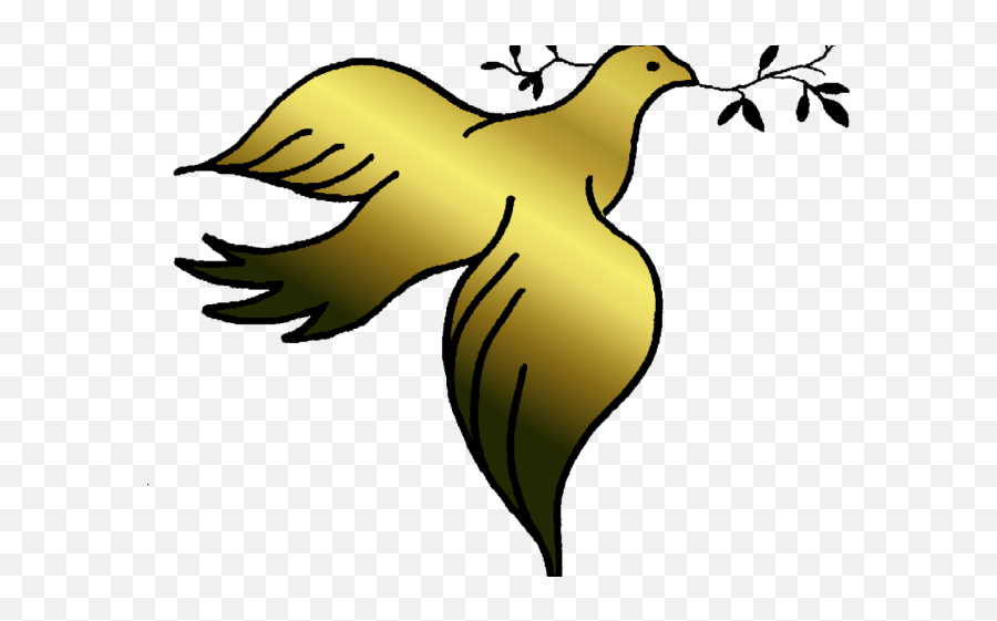 Peace Clipart Peace Pigeon - Gold Dove Clipart Emoji,Peace Clipart