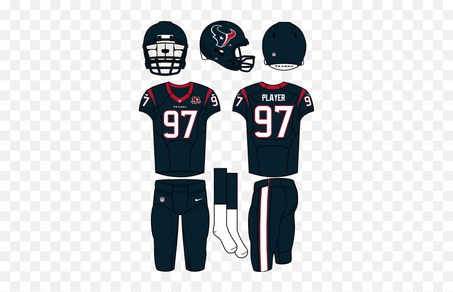 Houston Texans Home Uniform - National Football League Nfl Seahawks Home Uniform Emoji,Texans Logo Png