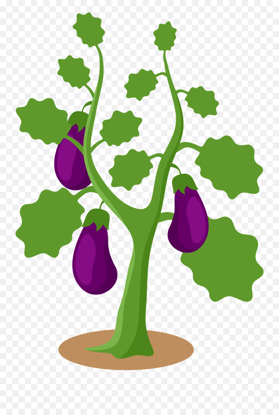 Eggplant - Eggplant In Garden Clipart Emoji,Eggplant Clipart