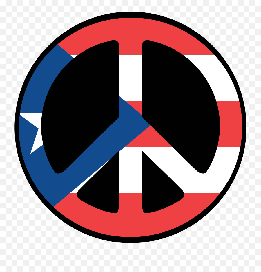Puerto Rico Clip Art - Puerto Rico Flag Peace Sign Emoji,Puerto Rico Clipart