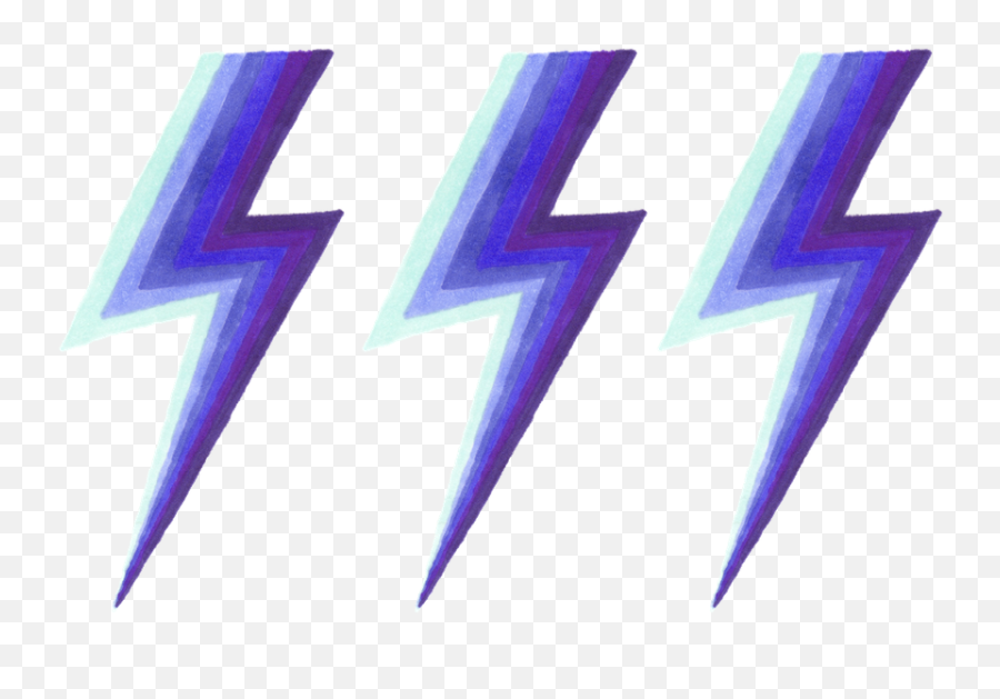 Lightning Bolts - Purple And Blue Art Print By E Keener X Purple And Blue Lightning Bolt Emoji,Lightning Bolt Transparent Background