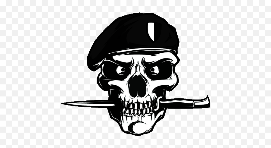 Download Black Beret Korps - Skull Army Logo Png Full Size Army Skull Logo Png Emoji,Army Logo