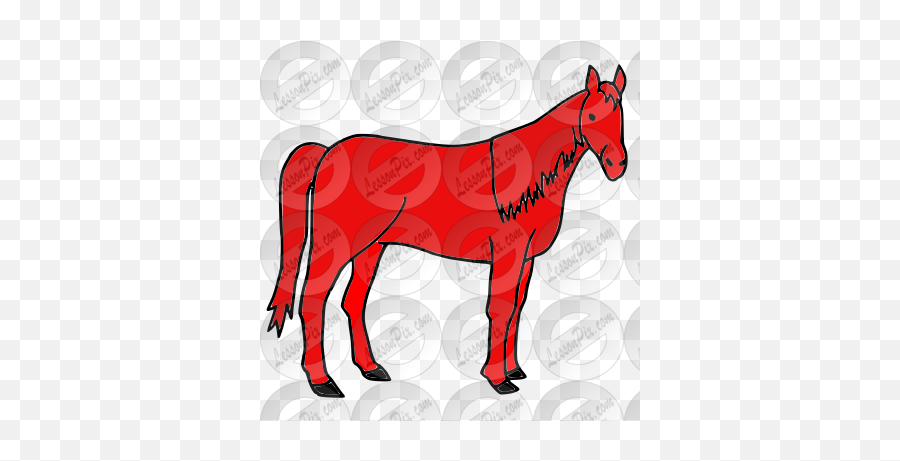 Red Horse Picture For Classroom Therapy Use - Great Red Animal Figure Emoji,Horse Clipart