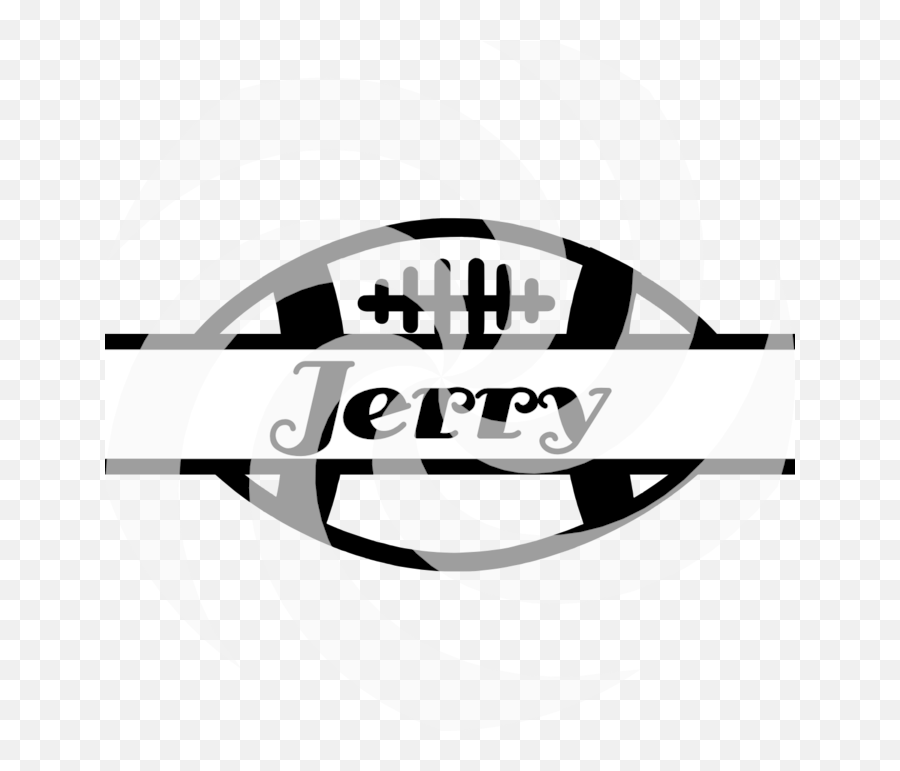 Football Split Monogram Jerry By Sabby World Of Creations On Emoji,Gift Clipart Black And White