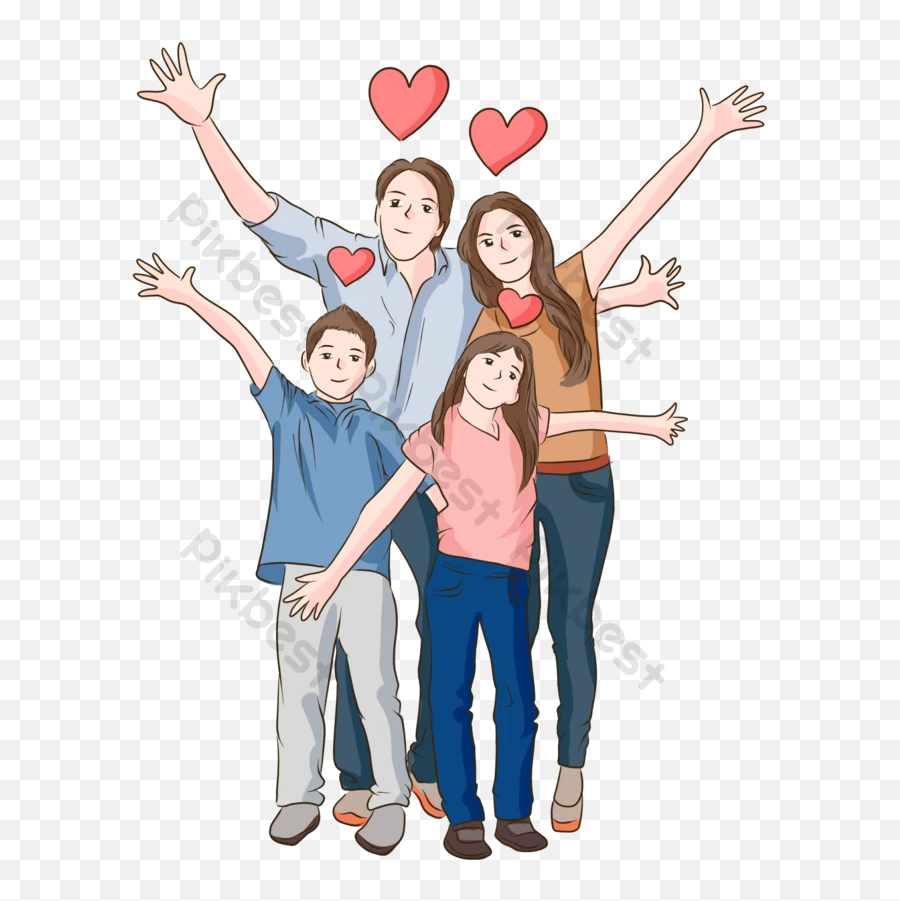 A Loving Family Above The Head Vector Png Images Psd Free Emoji,Above Clipart