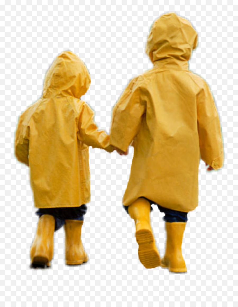 Children Backview Rain Raincoats Sticker By Emoji,Rain Coat Clipart