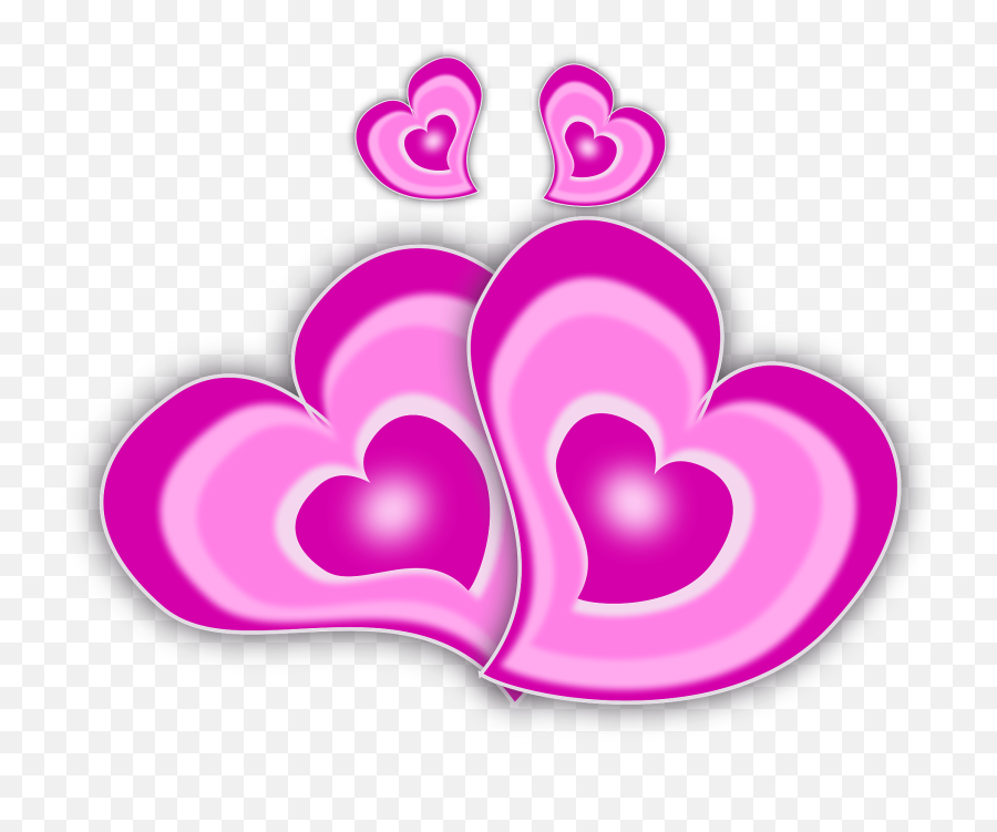 Two Pink Loving Hearts Clipart Free Download Transparent Emoji,Pink Heart Clipart