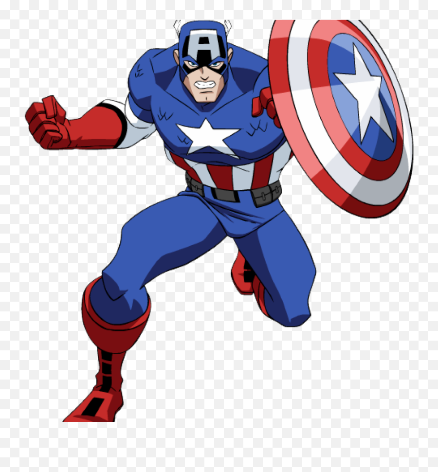 Superhero Clipart Free Ba Superhero - Cartoon Captain America Kids Emoji,America Clipart