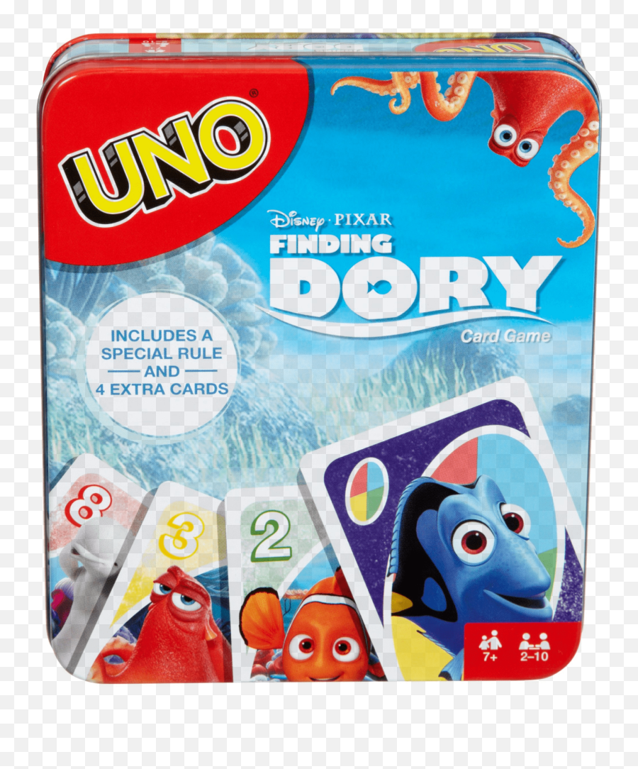Mattel Games Uno Disney Pixar Finding Dory Card Game Emoji,Uno Cards Png