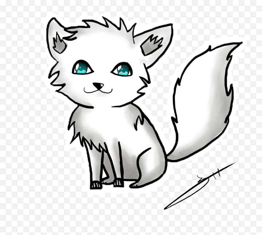 Anime Cute Cat Clipart Black And White - Anime Cat Emoji,Cute Cat Clipart