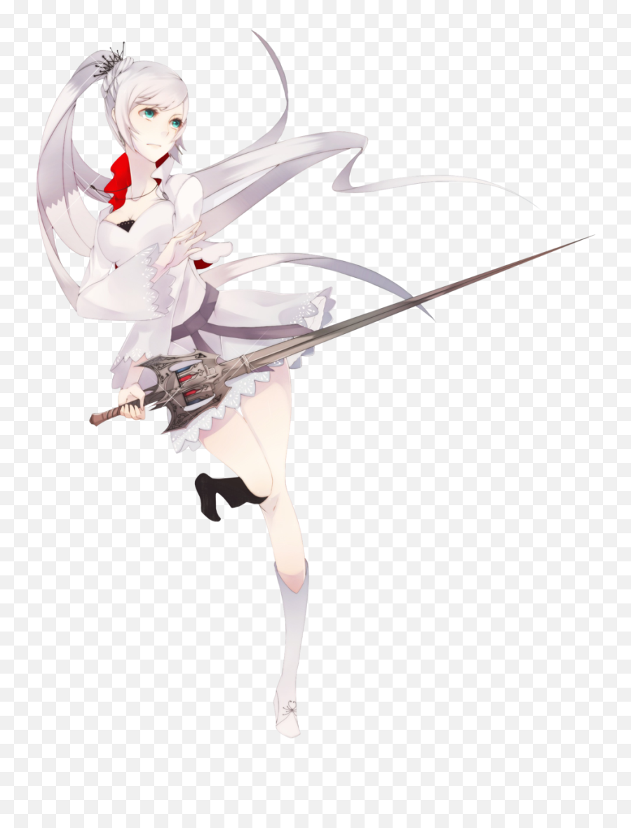 Anime Girl White Hair Png - Drawing Art Ideas Badass Anime Girl With Sword Emoji,Cartoon Sword Png