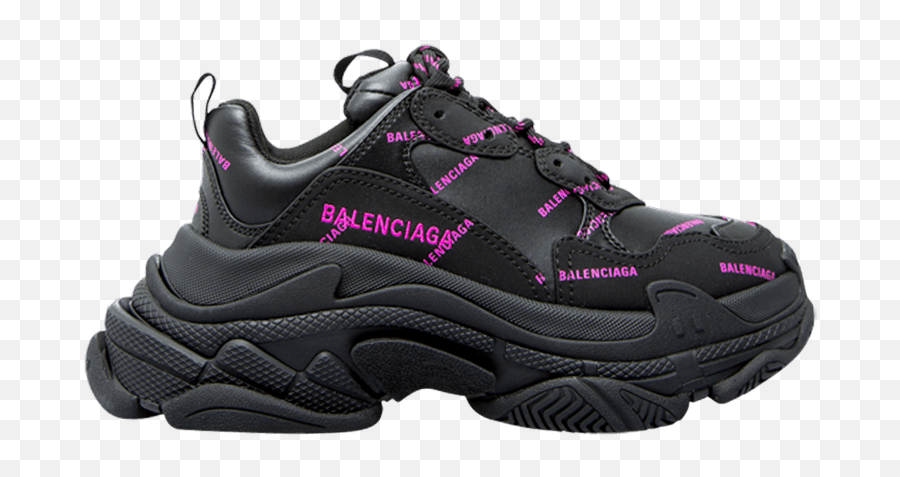 Balenciaga Wmns Triple S Sneaker U0027all Over Logo - Black Pinku0027 Emoji,Black Pink Logo
