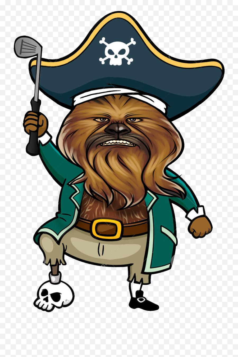 Wookie Pirate Mascot On Behance - Old Pirate Cartoon Emoji,Chewbacca Clipart