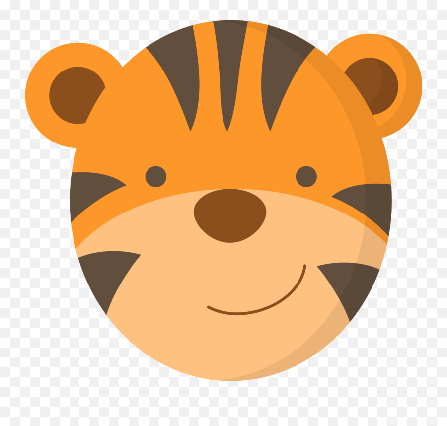 Tiger Clipart Jungle Animal - Animal Face Clipart Emoji,Zoo Clipart