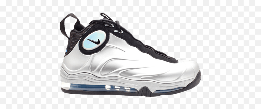Buy And Sell Authentic Sneakers - Tim Duncan Foamposite Silver Emoji,Penny Hardaway Logo