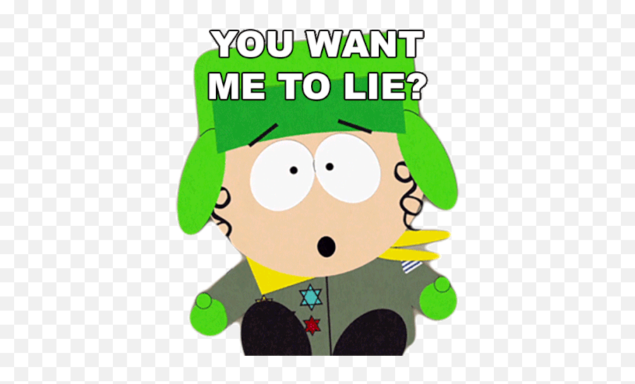You Want Me To Lie Kyle Broflovski Sticker - You Want Me To Emoji,Lie Clipart
