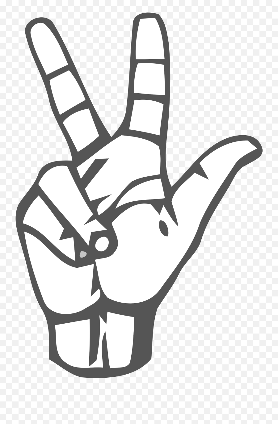 Sign Language Number 3 - Clip Art Library Emoji,Body Language Clipart