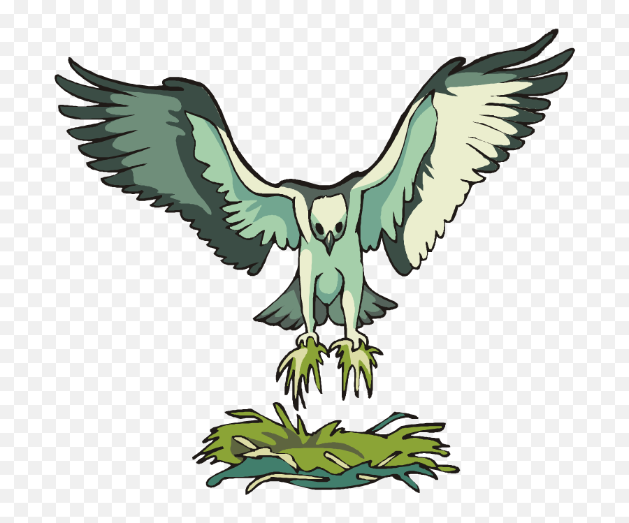 Hawk Nest Clip Art - Osprey Clipart Emoji,Nest Clipart