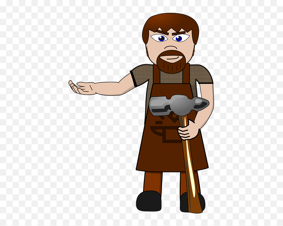 Free Photo Cartoon Hammer Blacksmith Man Clip Art Clip - Art Emoji,Scalpel Clipart