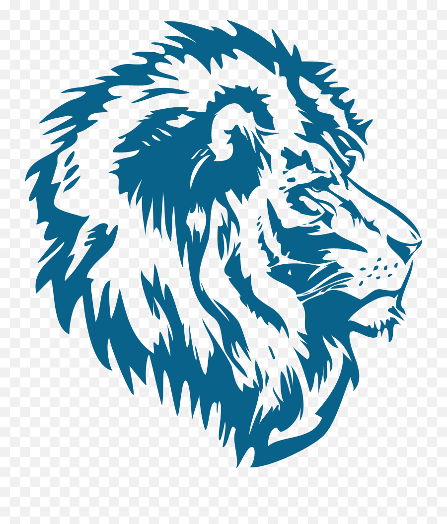 Blue Lcs Lion - Blue Lion White Background Emoji,Lion Logo