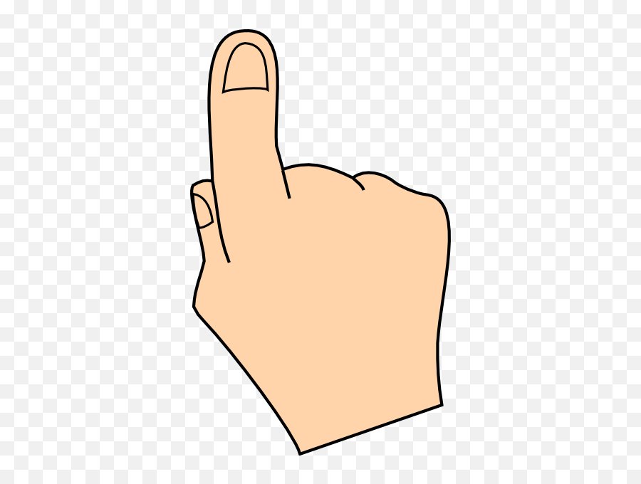 Finger Clip Art At Clker - Child Hand Pointing Clipart Emoji,Finger Clipart
