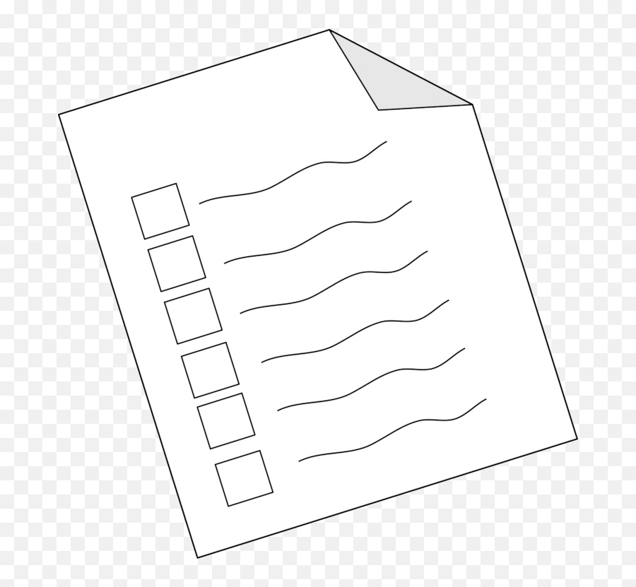 Line Art Angle Area Png Clipart - Paper Questionnaire Clipart Black And White Emoji,Survey Clipart