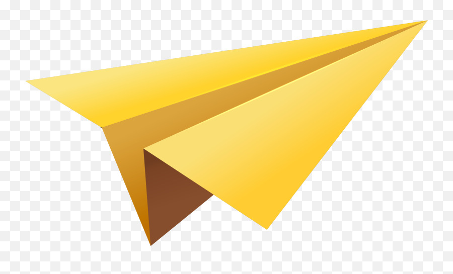 Yellow Paper Plane Png Image - Kids Paper Plane Png Emoji,Paper Airplane Clipart