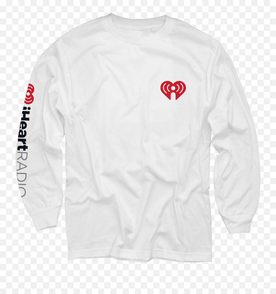 Iheartradio Logo White Long Sleeve - Long Sleeve Emoji,Iheartradio Logo