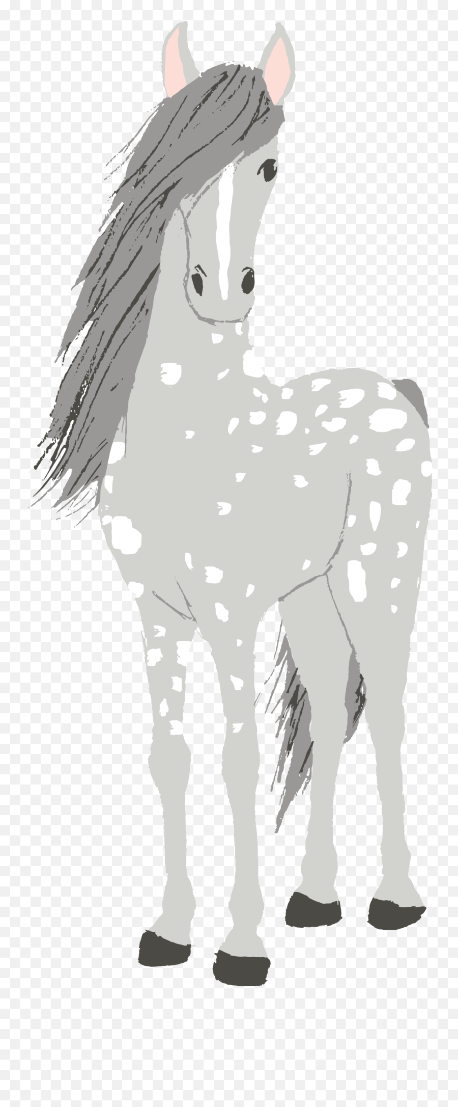 Hand - Painted Spotted Horse Transparent Horse Png Cartoon White Painting Horse Png Emoji,Horse Transparent