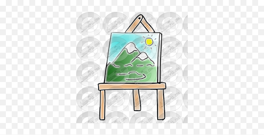 Easel Picture For Classroom Therapy - Illustration Emoji,Easel Clipart