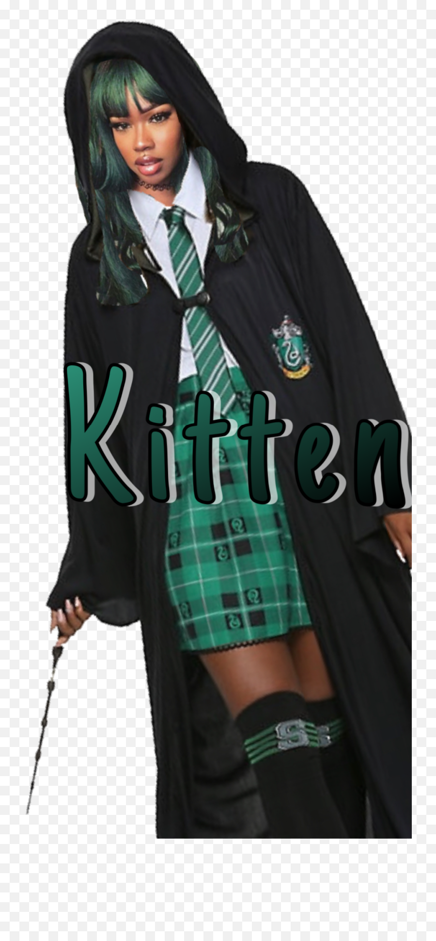 Black Slytherin Girl Kitten - Album On Imgur Fictional Character Emoji,Slytherin Png