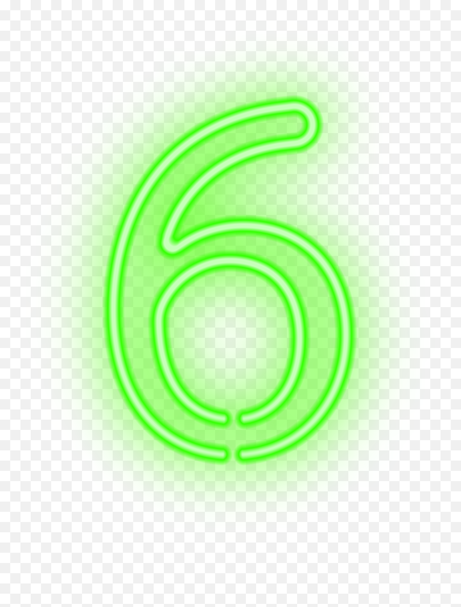 Six Neon Green Png Clip Art Image Png - Language Emoji,Neon Light Png