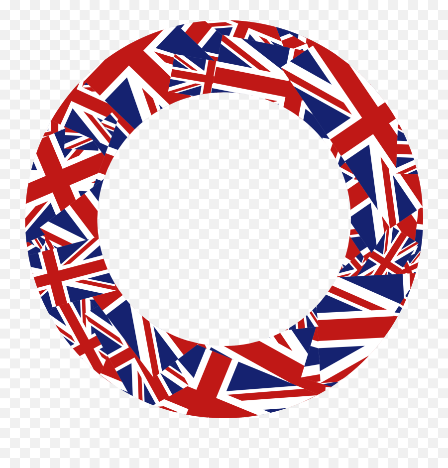 Free Round Union Jack Flag Border Clipart Image - Uk Union Jack Round Emoji,Round Border Png