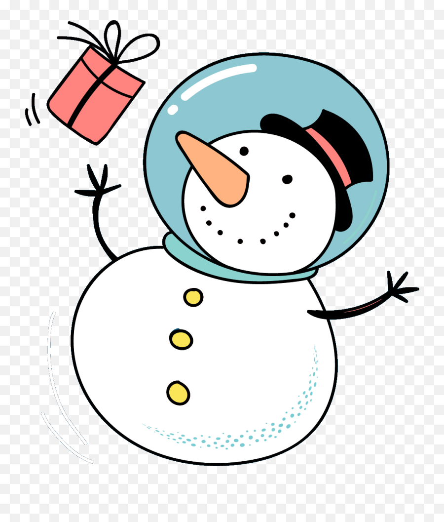 Snowman Clipart - Dot Emoji,Snowman Clipart