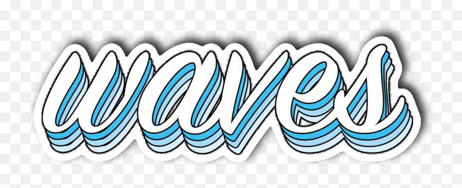 Waves Sticker - Language Emoji,Hydro Flask Logo Sticker