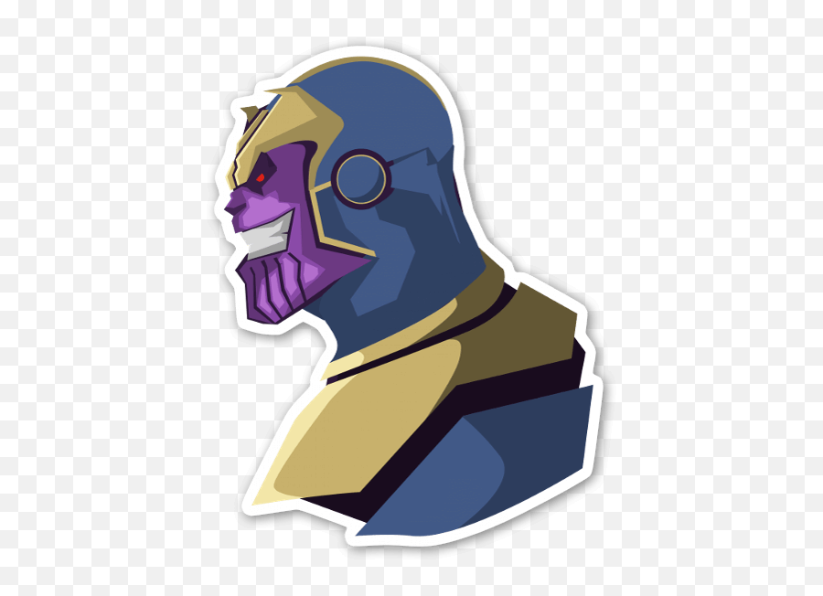 Die Cut Thanos U2013 Stickerapp Shop - Sticker Para Imprimir Thanos Emoji,Thanos Transparent Background