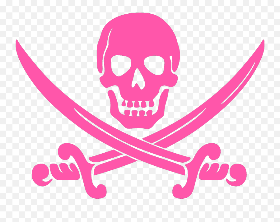 Pirate Skull Crossbones Pink Svg Vector Pirate Skull Emoji,Skull Crossbones Png