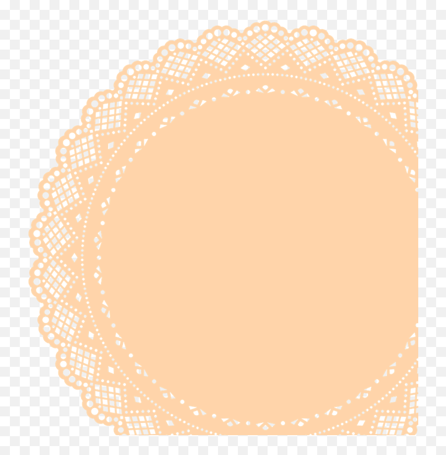 Orange Doily Clip Art Emoji,Doily Clipart