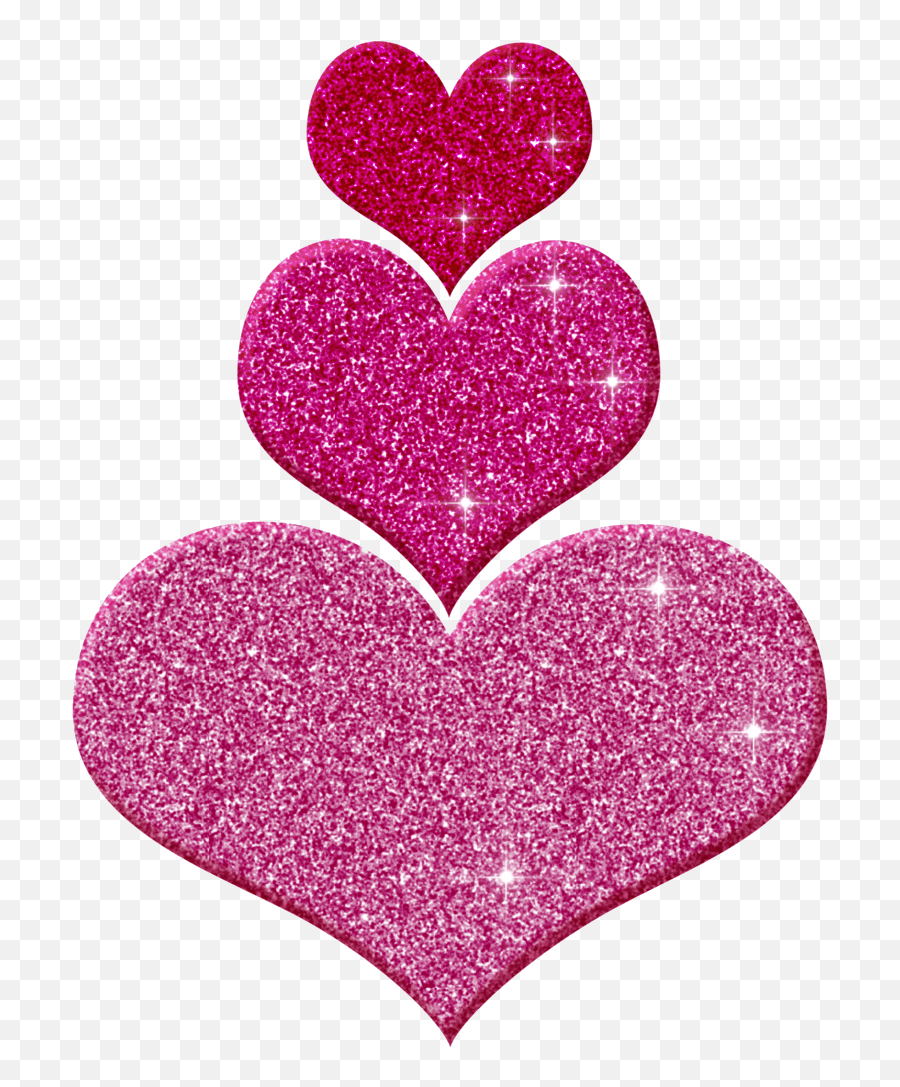 Pink Glitter Hearts Clipart Heart Hd - Fastclipart Emoji,Clipart Of Heart