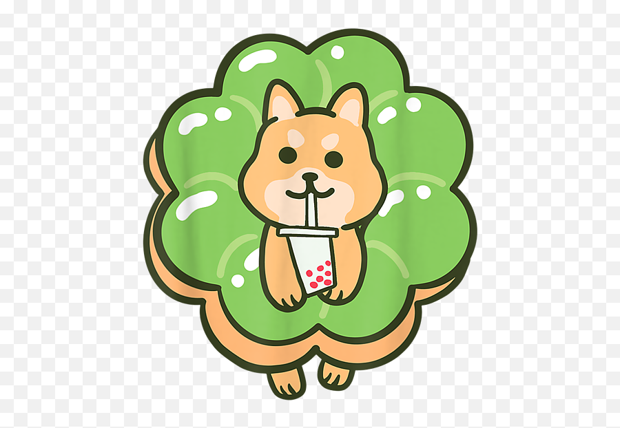 Cute Corgi Loves Bubble Tea Funny Bobau0027s Welsh Dog T - Shirt Emoji,Boba Tea Clipart