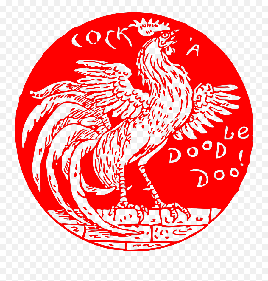 Red Chicken Svg Vector Red Chicken Clip Art - Svg Clipart Rooster Emoji,Chicken Clipart Black And White