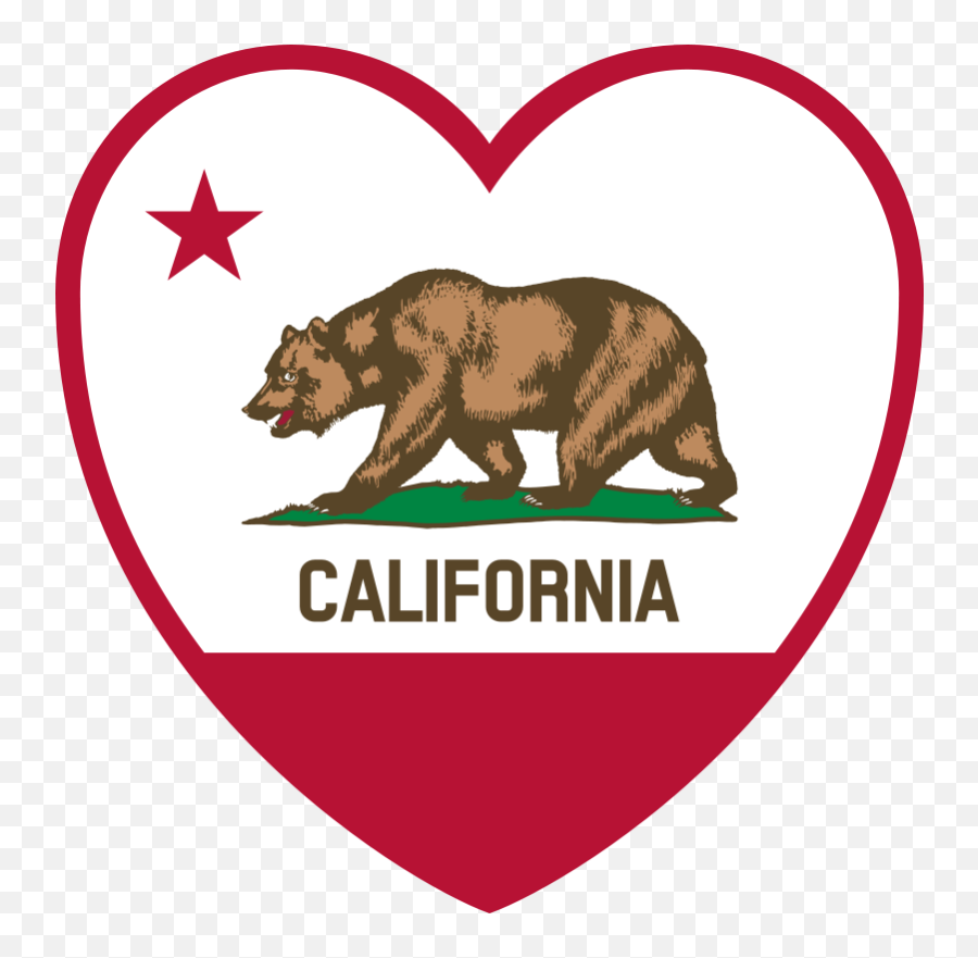 Library Of California Flag Free Png - California Flag Heart Emoji,Flag Clipart