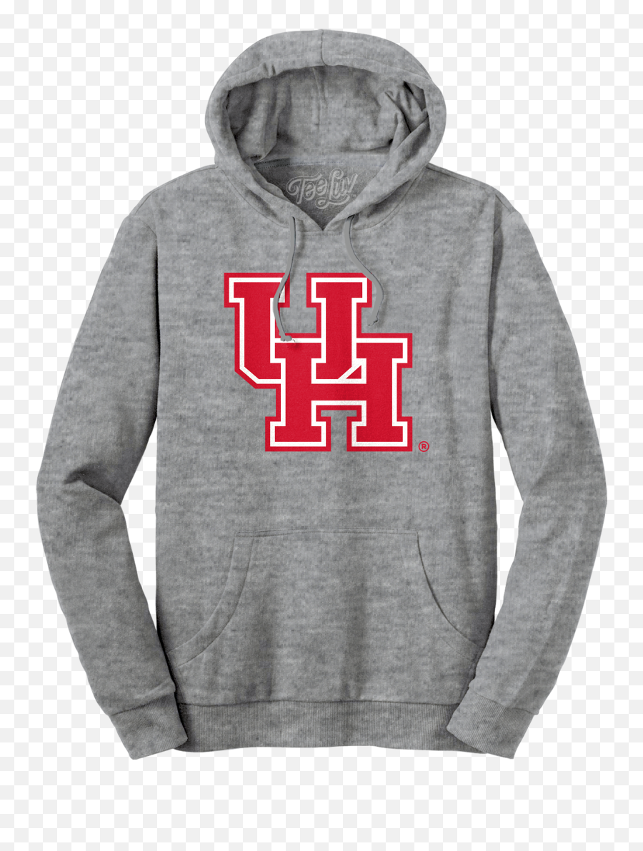 University Of Houston Hooded Sweatshirt - Gray University Of Houston Emoji,University Of Houston Logo