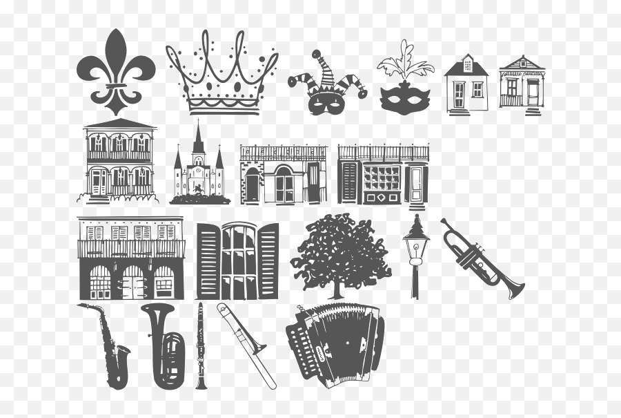 Outside The Line Fonts Clip Art Borders Clip Art Free - Silhouette New Orleans Clip Art Emoji,Outside Clipart