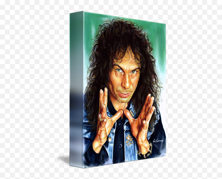 Ronnie Jame Dio Painting Portrait By Spiros Soutsos - Ronnie James Dio Portrait Emoji,Dio Transparent
