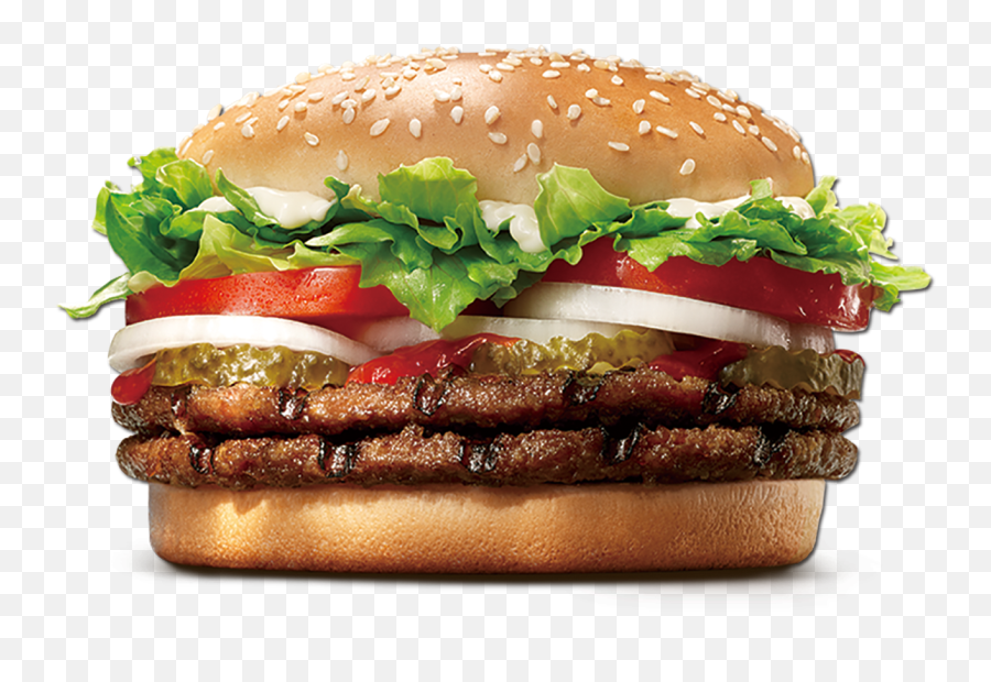 Download King Whopper Hamburger Burgers - Hamburger Burger King Png Emoji,Cheeseburger Png