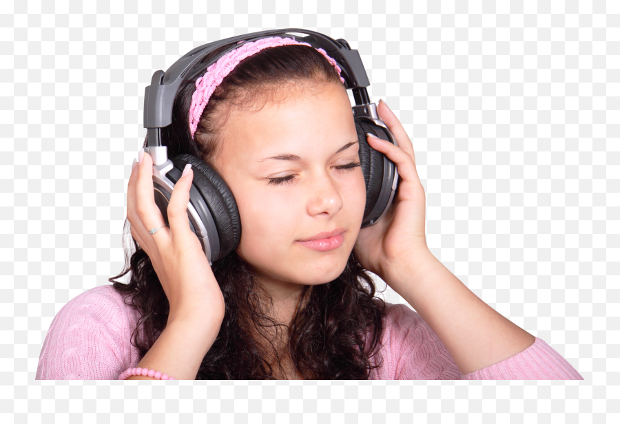 Girl With Headphones - Girl Listening To Music Transparent Emoji,Headphones Png